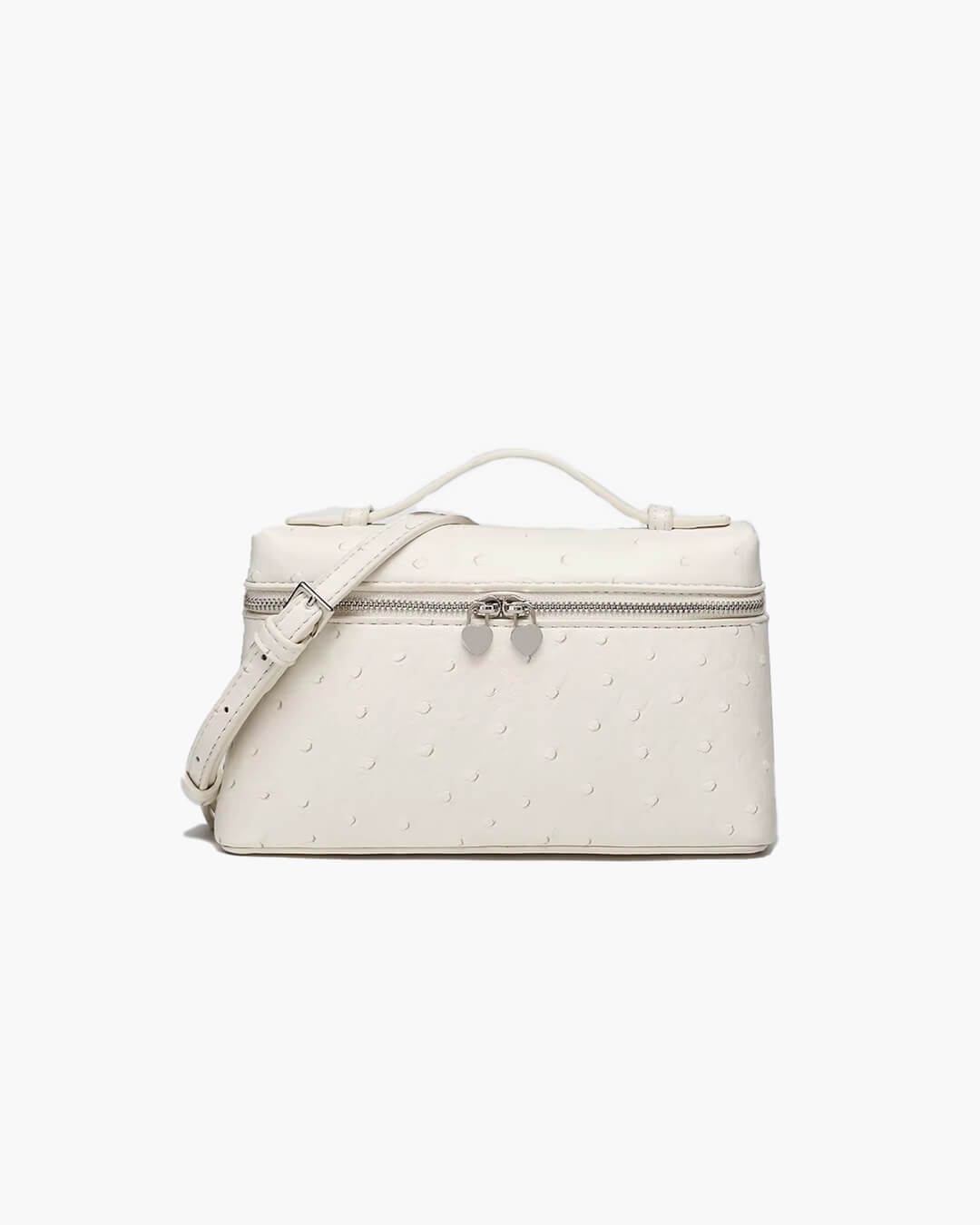 Harper Ostrich inspired Leather Vanity Bag
